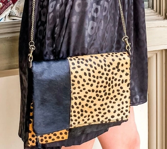 Bella Foldover Leather Crossbody Bag