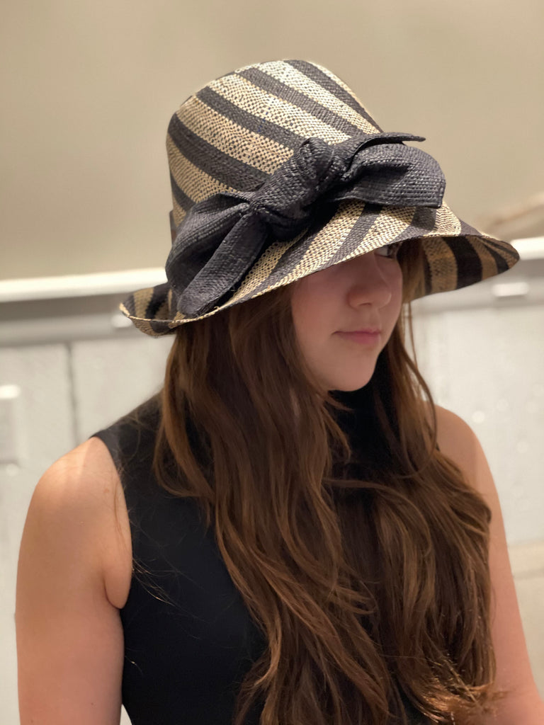 Cara Hat with Black Stripes