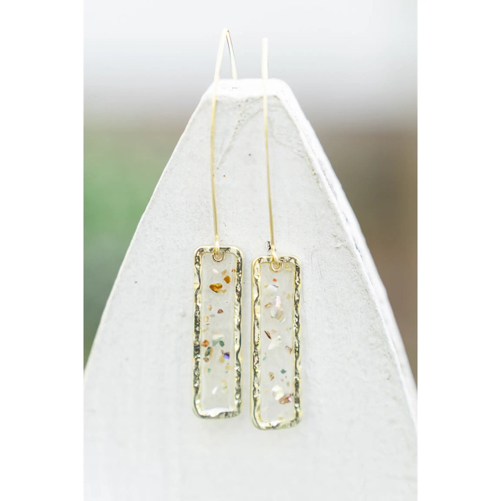 Mother of Pearl & Gold Drop Earrings