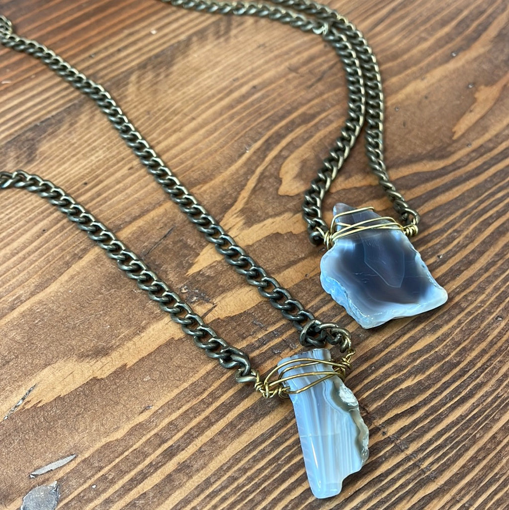 Gray Agate Necklace