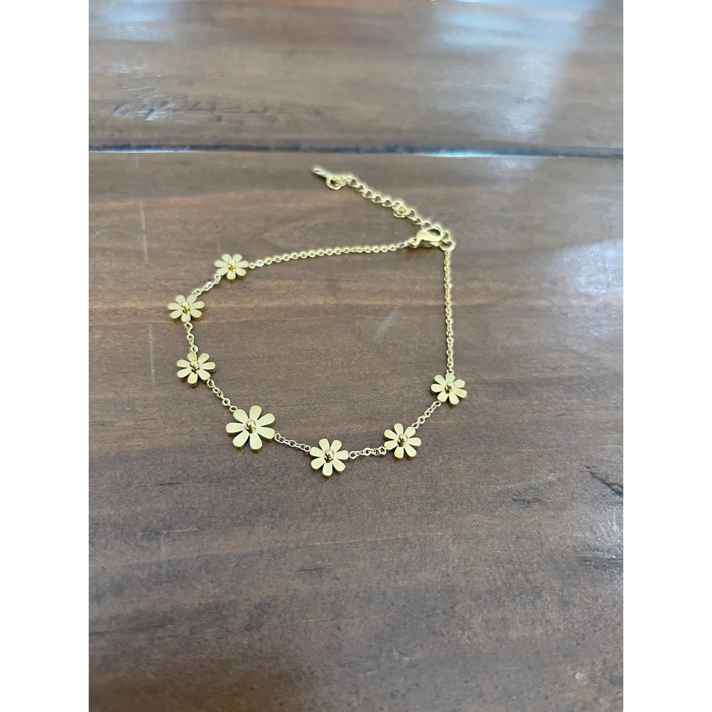 Daisy Gold Anklet